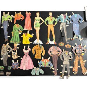 Vintage 1956 Whitman Roy Rogers Dale Evans Paper Doll Set Original